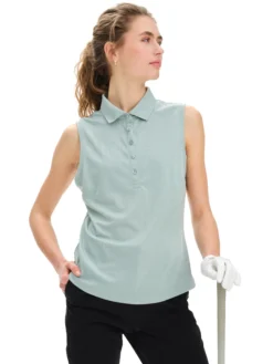 FOUR Dgolf mesh sleeveless polo w
