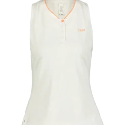 ICANIWILLtraining pique tank top white/coral