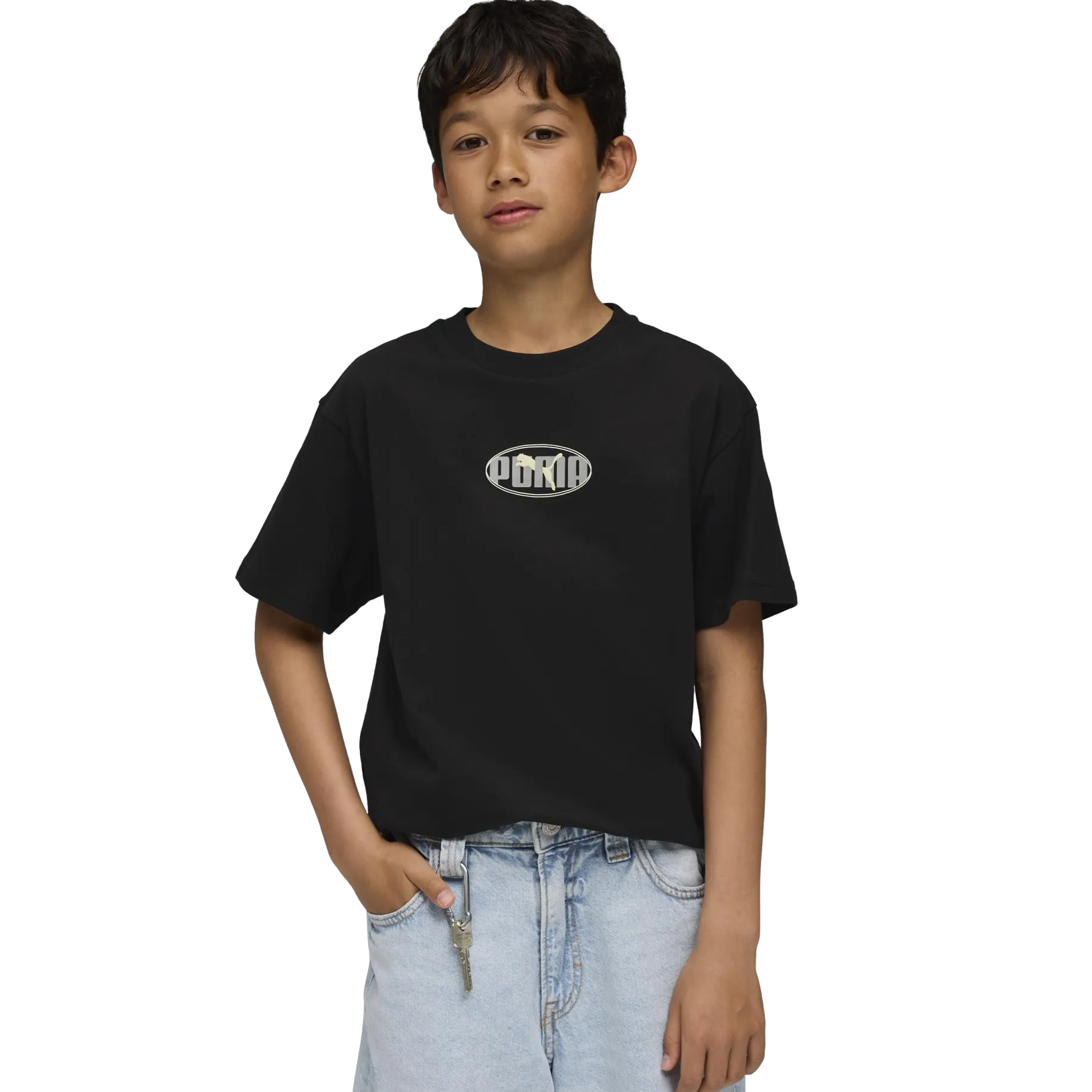 PUMAess logo lab relax tee jr