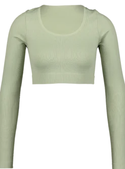 TRIDRIribbed seamless cr ls w